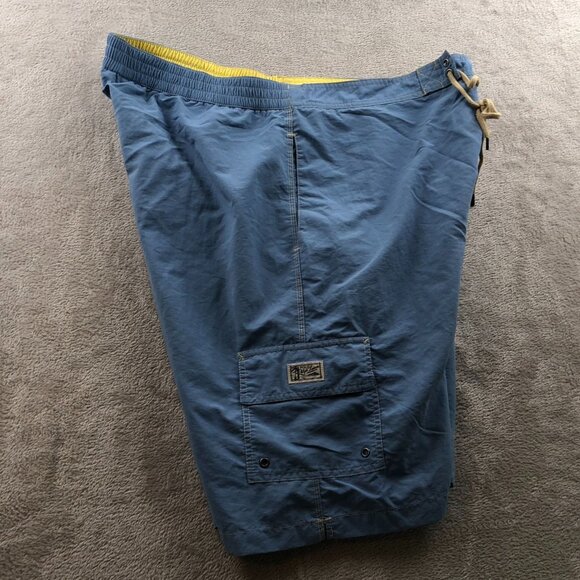 Polo Ralph Lauren Mens Swim Trunks Size XXL Cargo Swimwear Blue Drawstring Beach - Picture 14 of 16